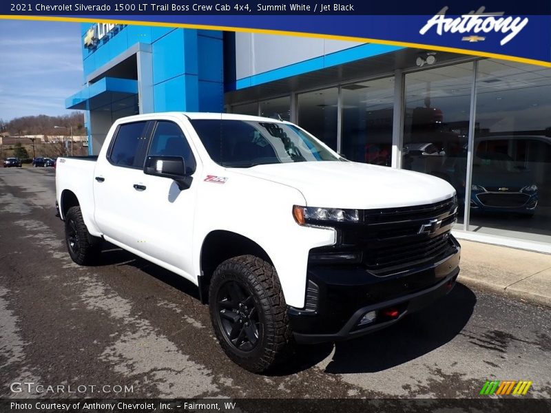 Summit White / Jet Black 2021 Chevrolet Silverado 1500 LT Trail Boss Crew Cab 4x4