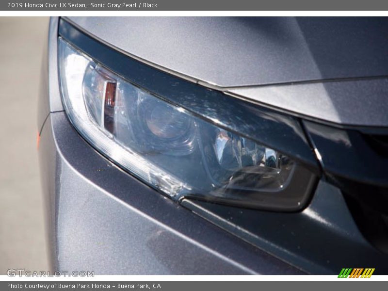 Sonic Gray Pearl / Black 2019 Honda Civic LX Sedan