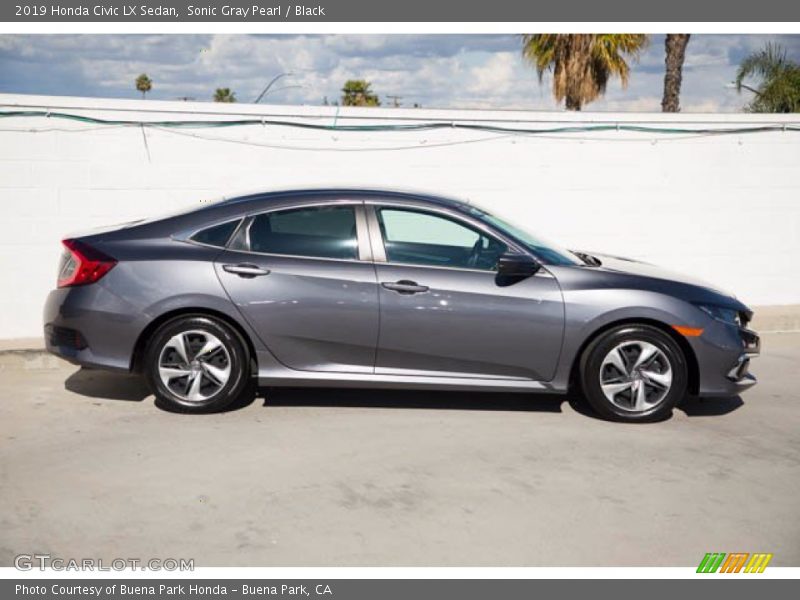 Sonic Gray Pearl / Black 2019 Honda Civic LX Sedan