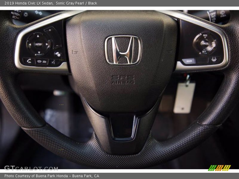 Sonic Gray Pearl / Black 2019 Honda Civic LX Sedan