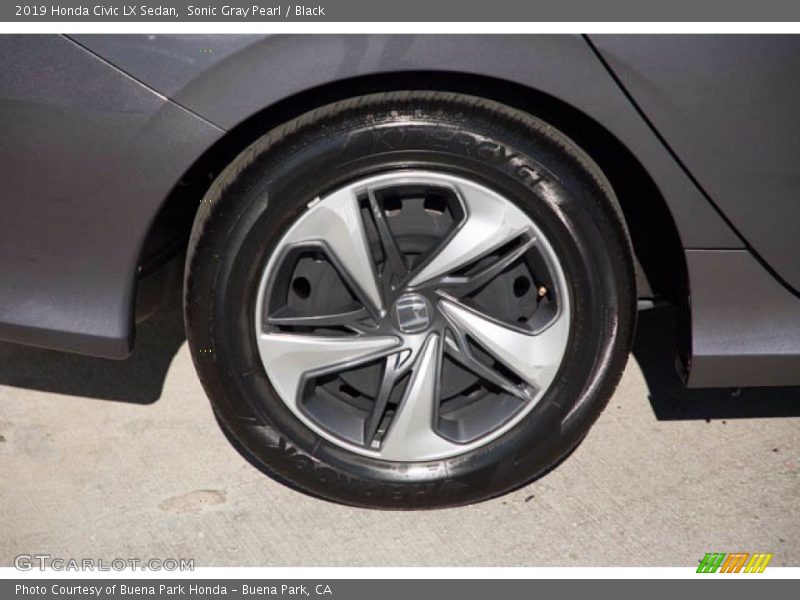Sonic Gray Pearl / Black 2019 Honda Civic LX Sedan