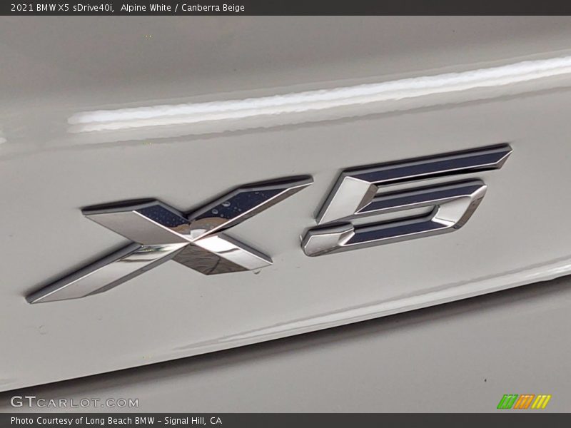 Alpine White / Canberra Beige 2021 BMW X5 sDrive40i