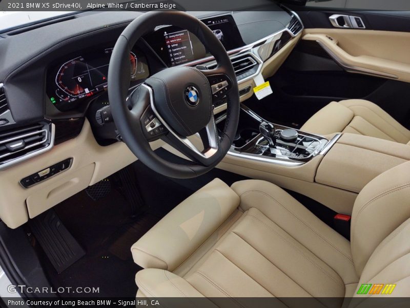 Alpine White / Canberra Beige 2021 BMW X5 sDrive40i