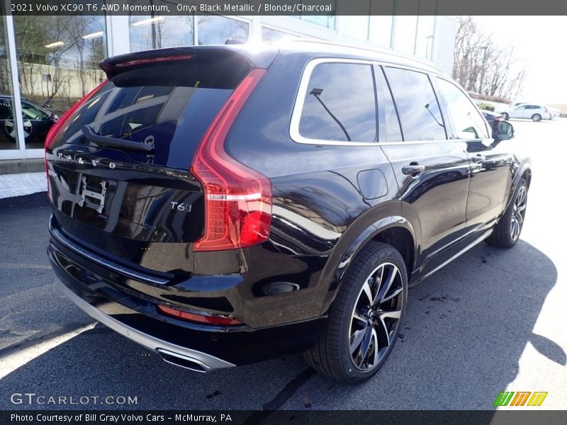 Onyx Black Metallic / Blonde/Charcoal 2021 Volvo XC90 T6 AWD Momentum
