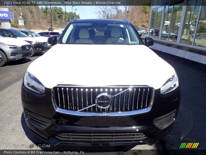 Onyx Black Metallic / Blonde/Charcoal 2021 Volvo XC90 T6 AWD Momentum