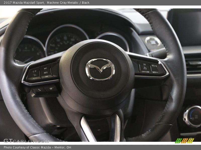 Machine Gray Metallic / Black 2017 Mazda Mazda6 Sport