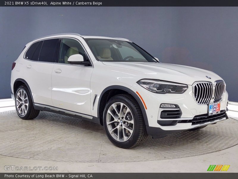 Alpine White / Canberra Beige 2021 BMW X5 sDrive40i