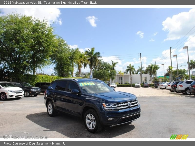 Tourmaline Blue Metallic / Titan Black 2018 Volkswagen Atlas SE