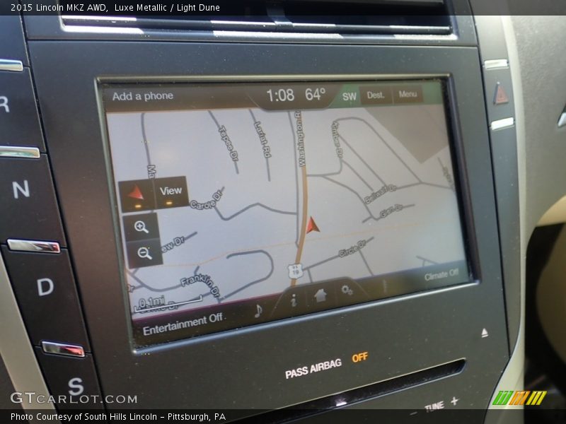 Navigation of 2015 MKZ AWD