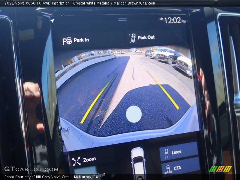 Crystal White Metallic / Maroon Brown/Charcoal 2021 Volvo XC60 T6 AWD Inscription