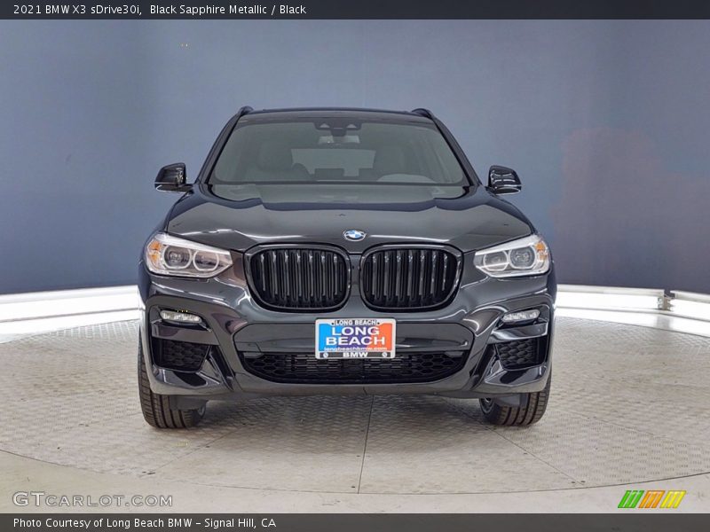 Black Sapphire Metallic / Black 2021 BMW X3 sDrive30i