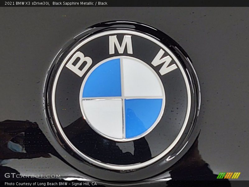 Black Sapphire Metallic / Black 2021 BMW X3 sDrive30i