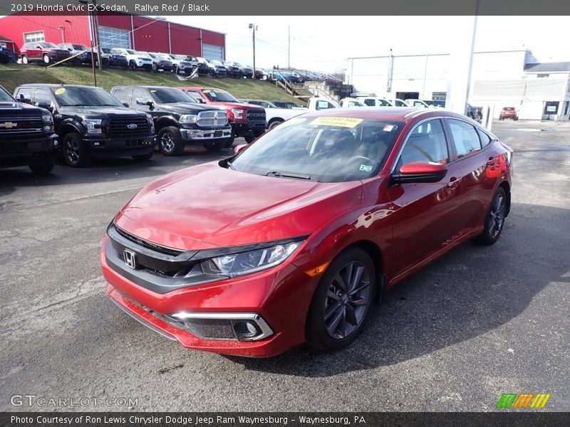 Rallye Red / Black 2019 Honda Civic EX Sedan