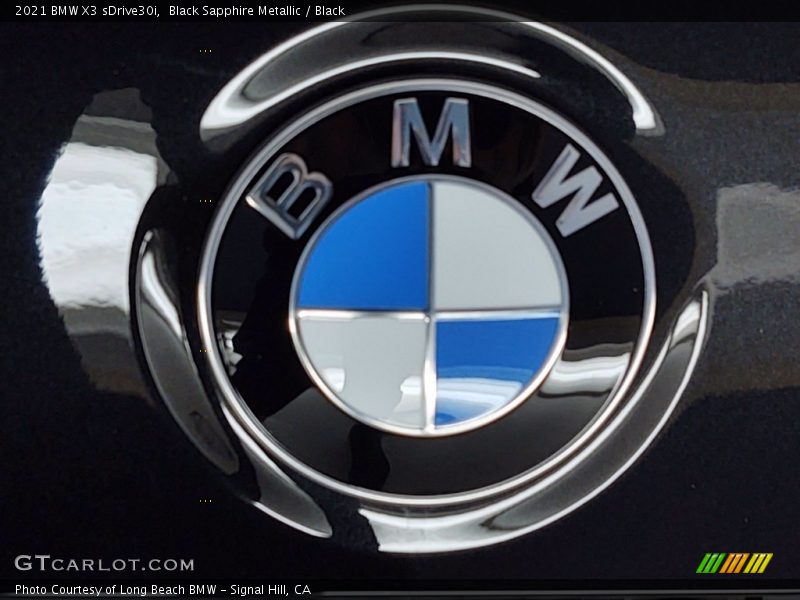 Black Sapphire Metallic / Black 2021 BMW X3 sDrive30i