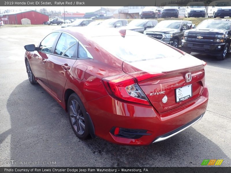 Rallye Red / Black 2019 Honda Civic EX Sedan