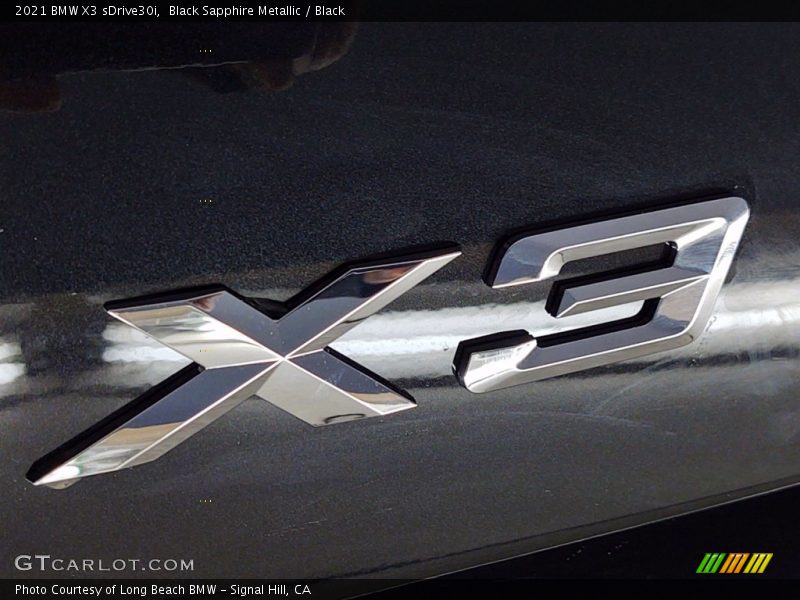 Black Sapphire Metallic / Black 2021 BMW X3 sDrive30i