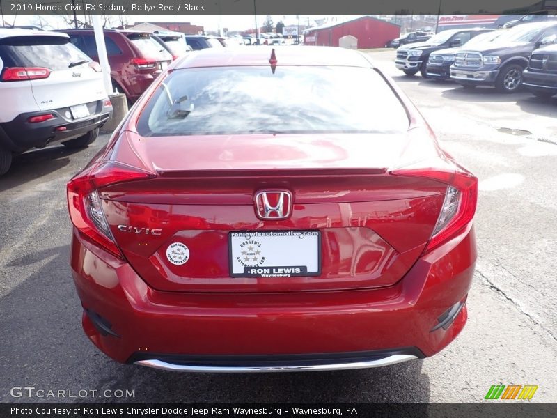 Rallye Red / Black 2019 Honda Civic EX Sedan