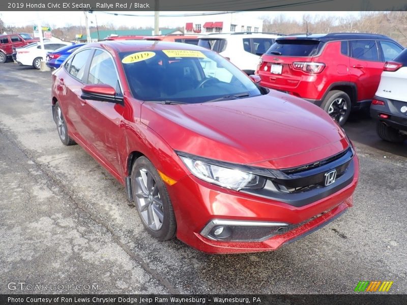 Rallye Red / Black 2019 Honda Civic EX Sedan