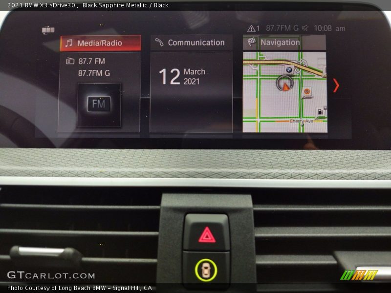 Black Sapphire Metallic / Black 2021 BMW X3 sDrive30i