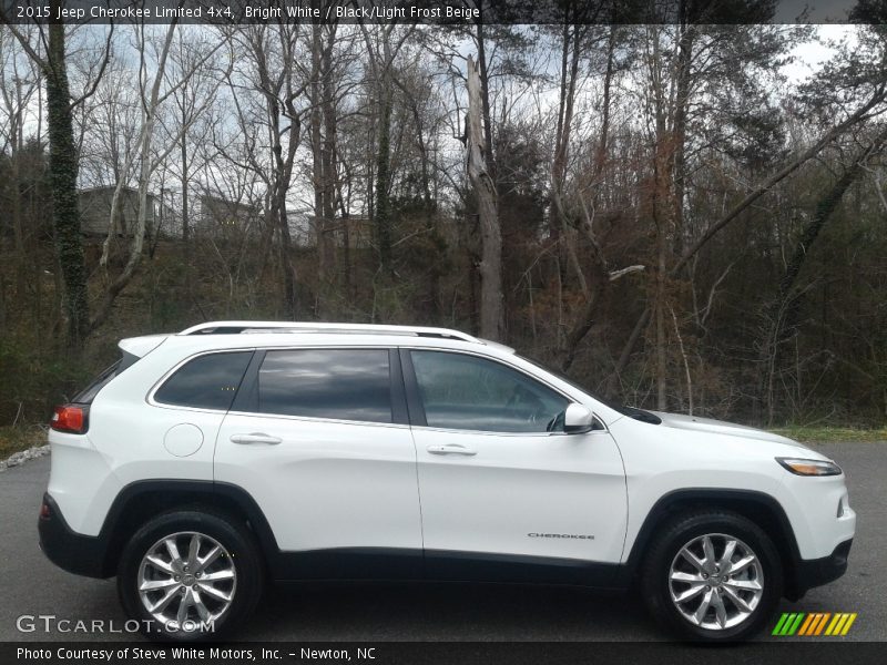 Bright White / Black/Light Frost Beige 2015 Jeep Cherokee Limited 4x4
