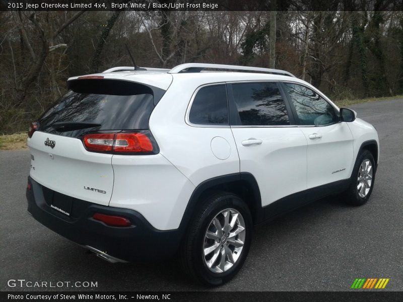 Bright White / Black/Light Frost Beige 2015 Jeep Cherokee Limited 4x4
