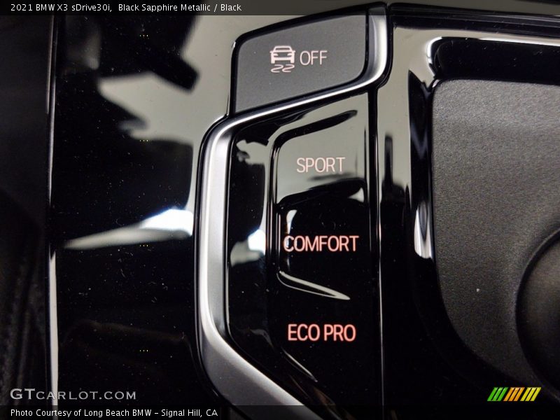 Black Sapphire Metallic / Black 2021 BMW X3 sDrive30i