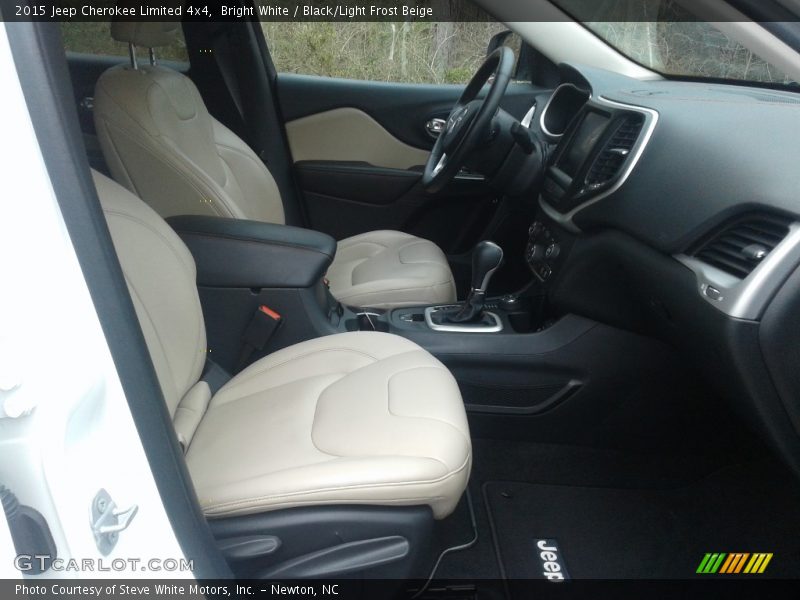 Bright White / Black/Light Frost Beige 2015 Jeep Cherokee Limited 4x4