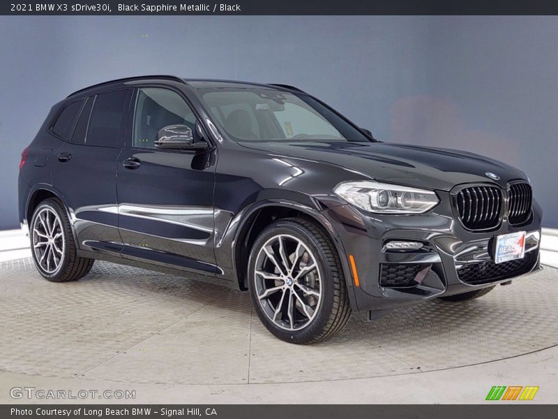 Black Sapphire Metallic / Black 2021 BMW X3 sDrive30i