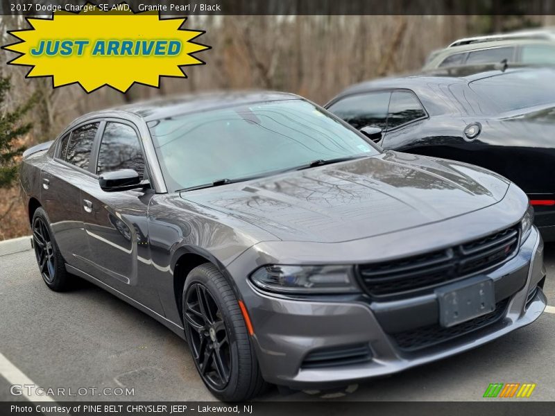 Granite Pearl / Black 2017 Dodge Charger SE AWD