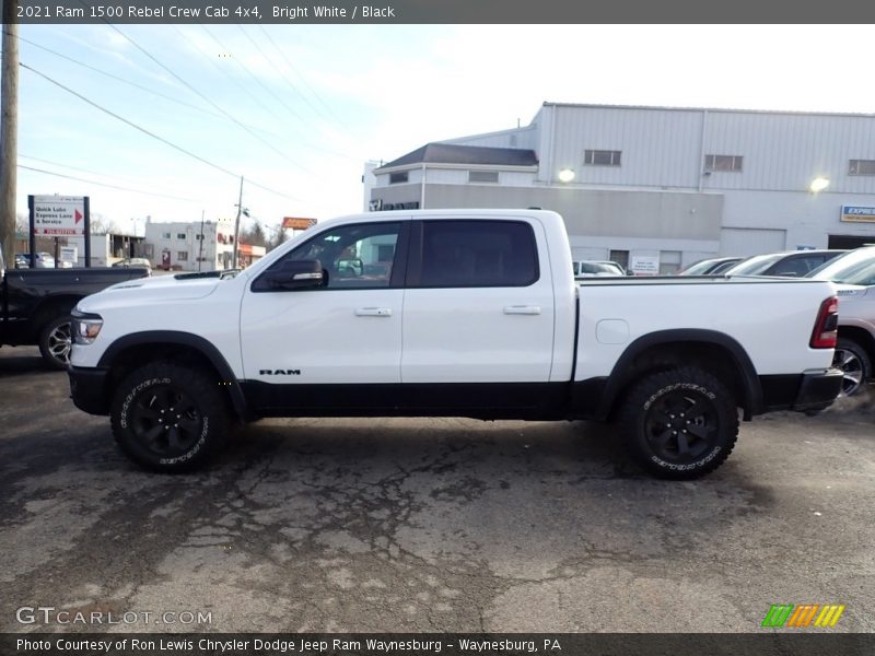 Bright White / Black 2021 Ram 1500 Rebel Crew Cab 4x4