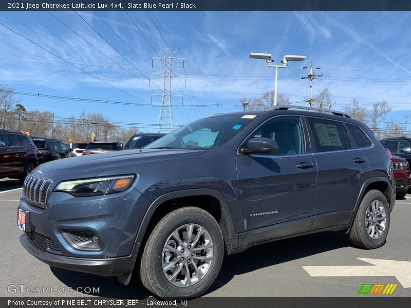 Slate Blue Pearl / Black 2021 Jeep Cherokee Latitude Lux 4x4