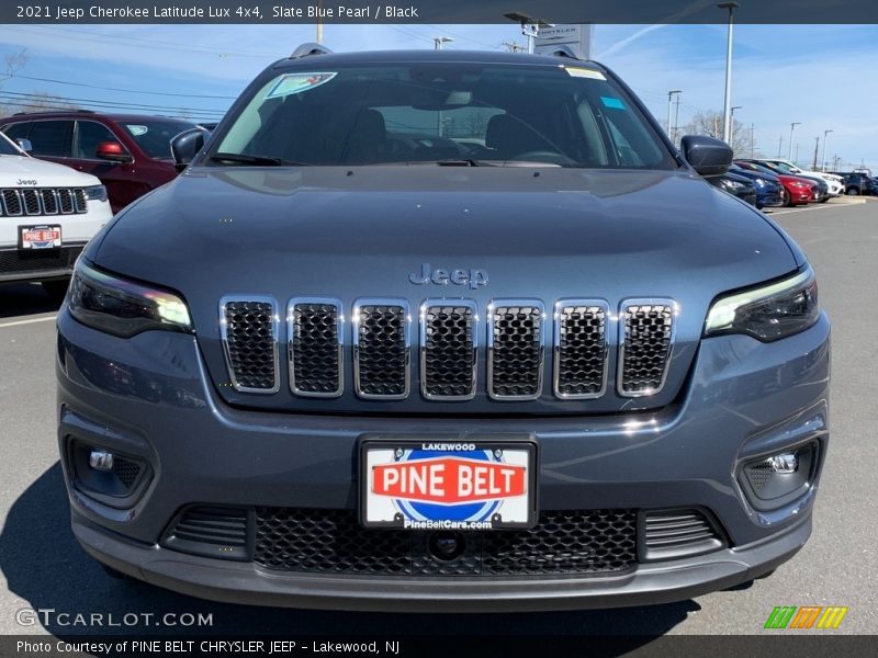Slate Blue Pearl / Black 2021 Jeep Cherokee Latitude Lux 4x4