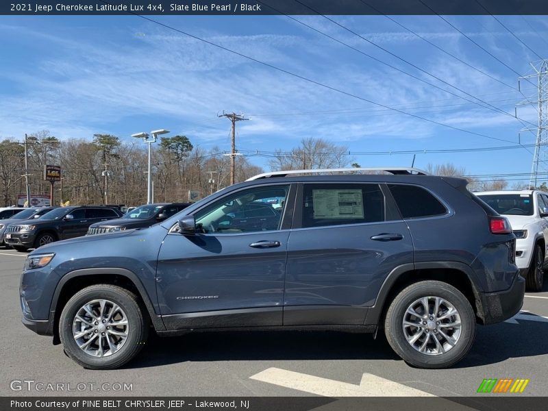 Slate Blue Pearl / Black 2021 Jeep Cherokee Latitude Lux 4x4