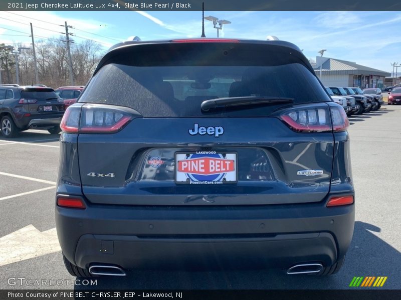 Slate Blue Pearl / Black 2021 Jeep Cherokee Latitude Lux 4x4