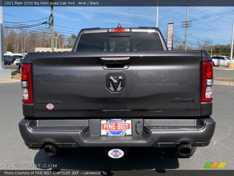 Anvil / Black 2021 Ram 1500 Big Horn Quad Cab 4x4