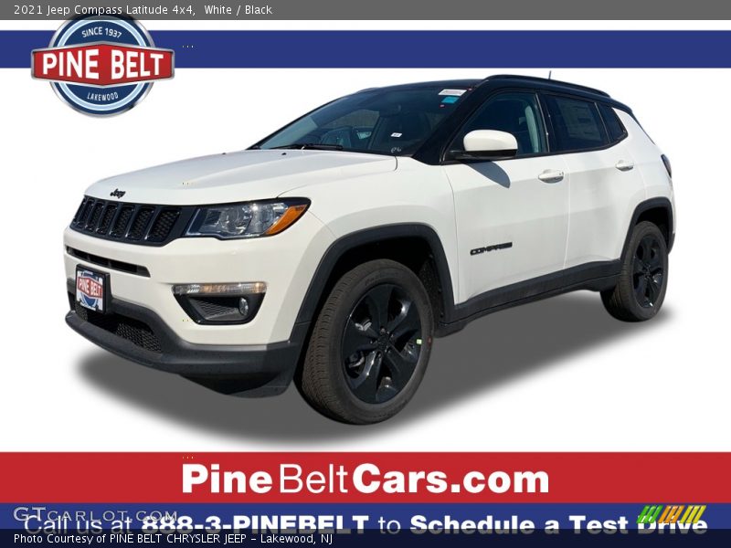 White / Black 2021 Jeep Compass Latitude 4x4