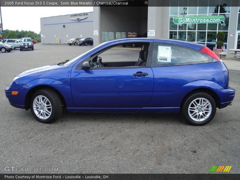 Sonic Blue Metallic / Charcoal/Charcoal 2005 Ford Focus ZX3 S Coupe