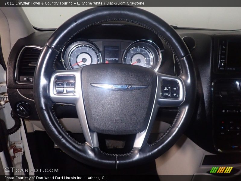 Stone White / Black/Light Graystone 2011 Chrysler Town & Country Touring - L