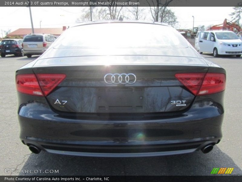 Moonlight Blue Metallic / Nougat Brown 2014 Audi A7 3.0T quattro Prestige