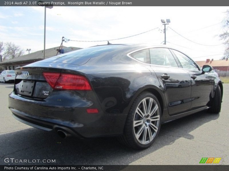 Moonlight Blue Metallic / Nougat Brown 2014 Audi A7 3.0T quattro Prestige