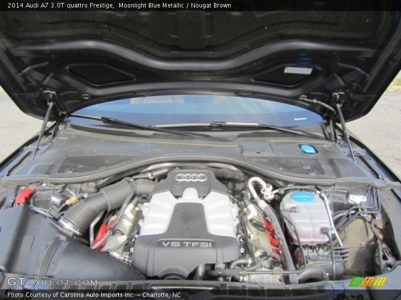 Moonlight Blue Metallic / Nougat Brown 2014 Audi A7 3.0T quattro Prestige