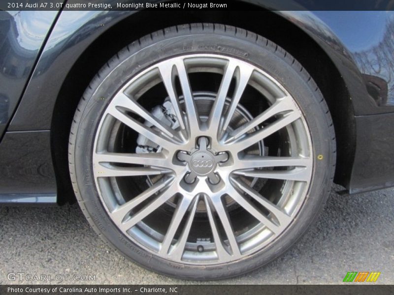 Moonlight Blue Metallic / Nougat Brown 2014 Audi A7 3.0T quattro Prestige