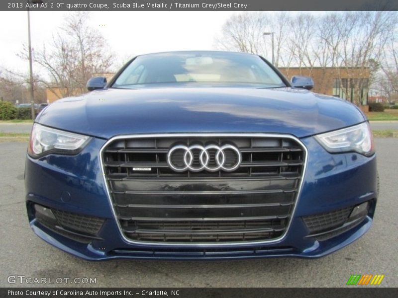 Scuba Blue Metallic / Titanium Grey/Steel Grey 2013 Audi A5 2.0T quattro Coupe