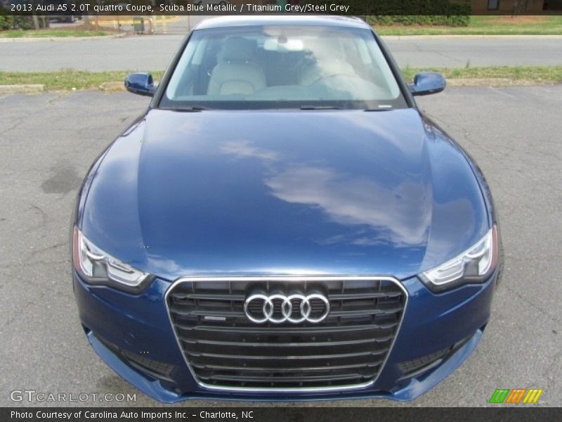 Scuba Blue Metallic / Titanium Grey/Steel Grey 2013 Audi A5 2.0T quattro Coupe