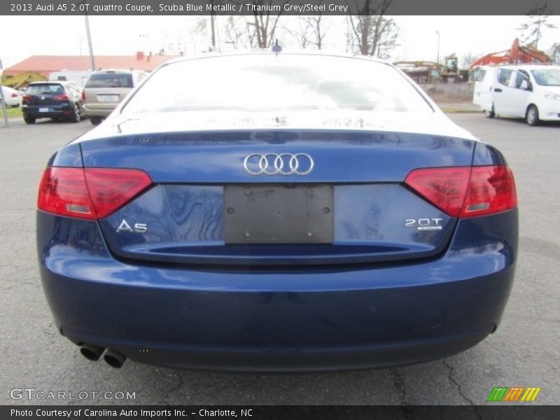 Scuba Blue Metallic / Titanium Grey/Steel Grey 2013 Audi A5 2.0T quattro Coupe