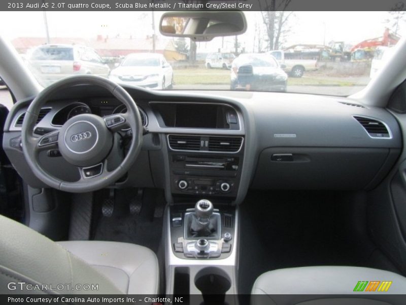 Scuba Blue Metallic / Titanium Grey/Steel Grey 2013 Audi A5 2.0T quattro Coupe