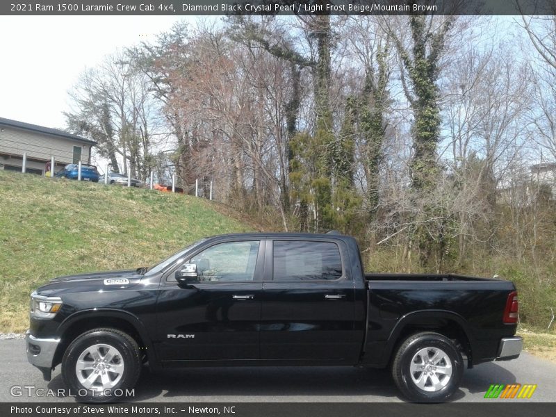 Diamond Black Crystal Pearl / Light Frost Beige/Mountain Brown 2021 Ram 1500 Laramie Crew Cab 4x4