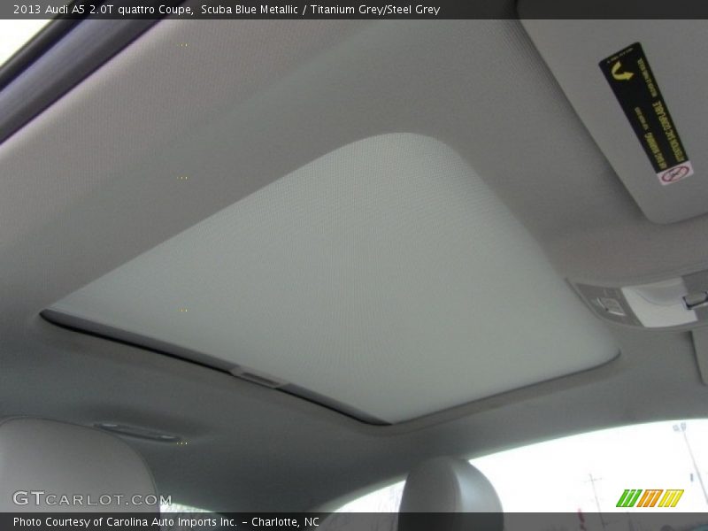 Scuba Blue Metallic / Titanium Grey/Steel Grey 2013 Audi A5 2.0T quattro Coupe