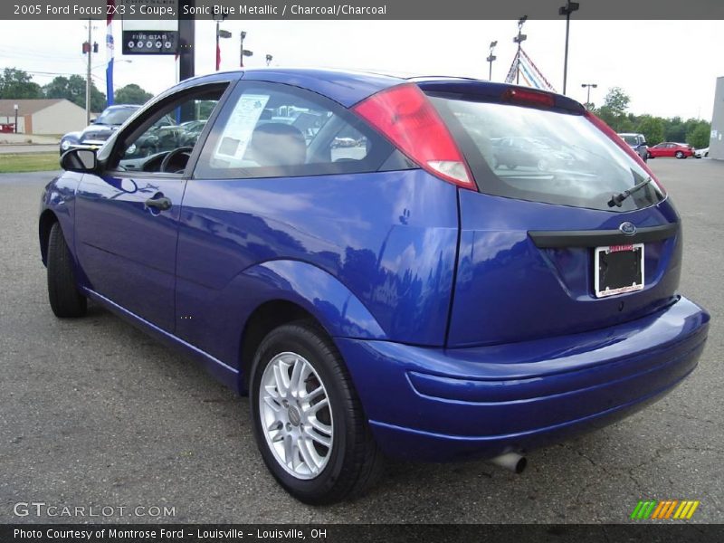 Sonic Blue Metallic / Charcoal/Charcoal 2005 Ford Focus ZX3 S Coupe