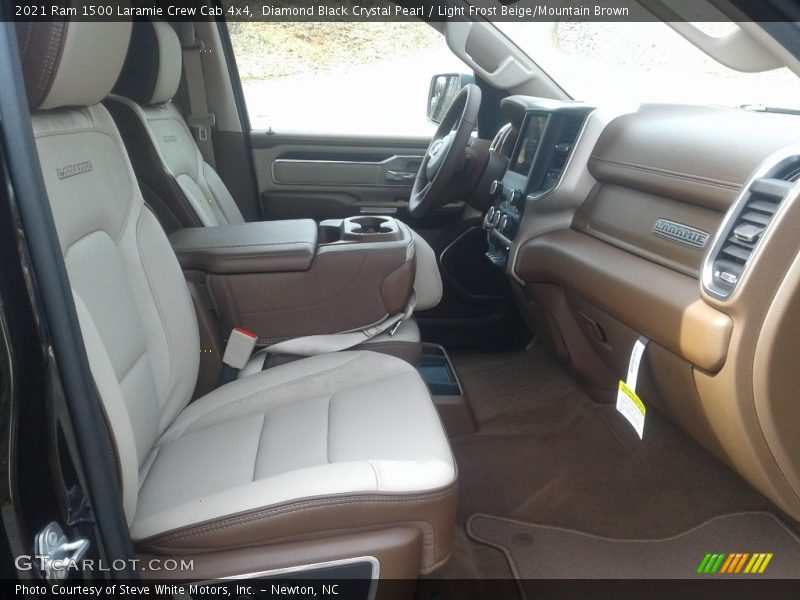 Diamond Black Crystal Pearl / Light Frost Beige/Mountain Brown 2021 Ram 1500 Laramie Crew Cab 4x4
